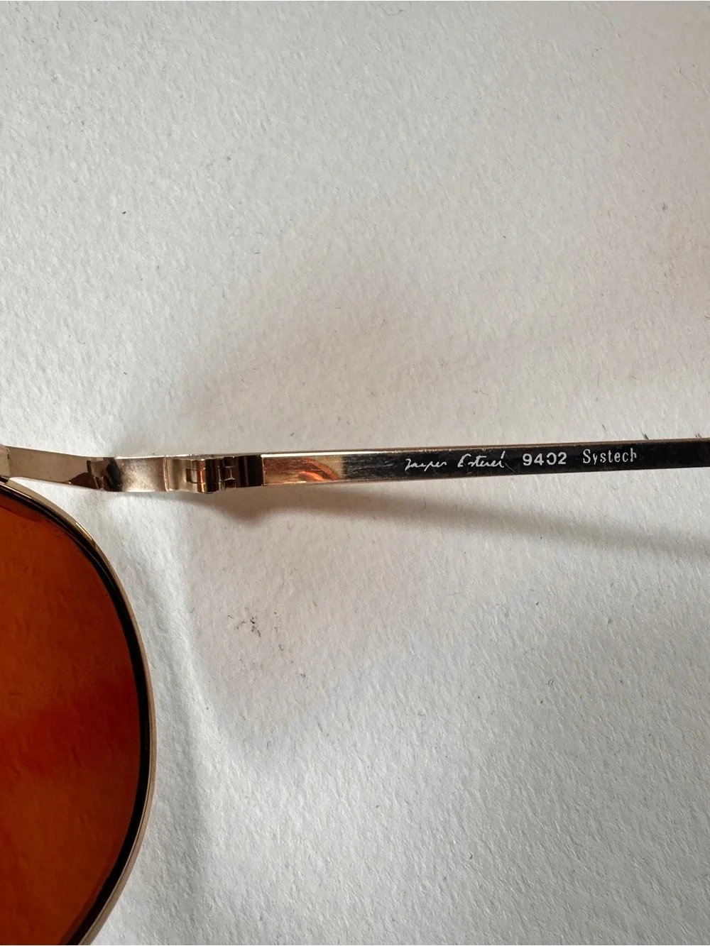 Vintage 🇯🇵 Made in Japan Gold Sunglasses Amber Tint Lenses Retro Metal Frame